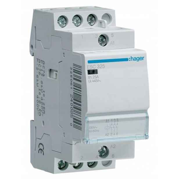 Stykač ESC425 25A 230V 4Z Hager 4NO