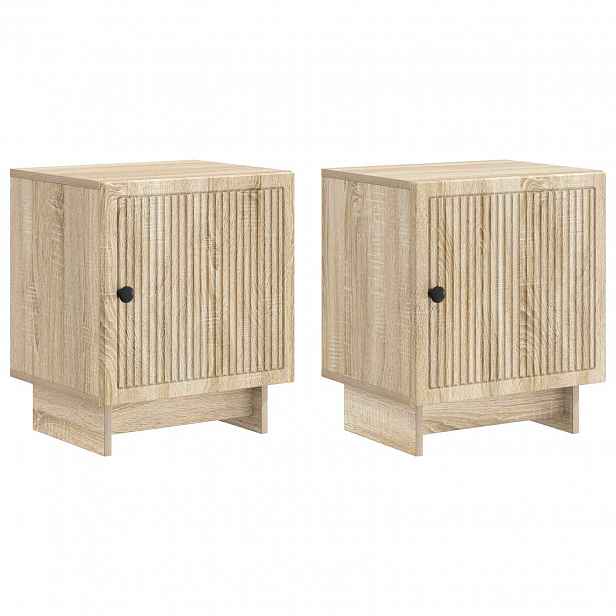vidaXL Noční skříňka 2 ks Dub sonoma 43 x 34,5 x 50 cm