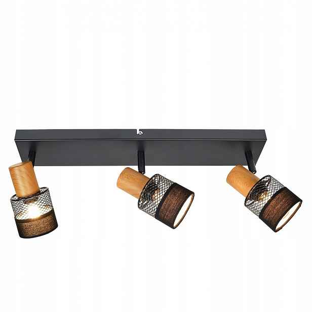Coletta Černá Loftová Lampa 3 Nastavitelné Reflektory 3xE14 4W