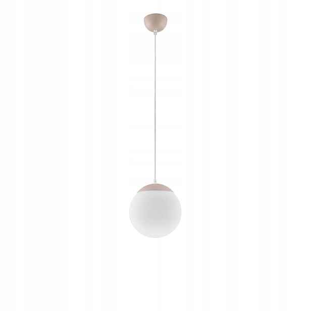 Sollux Lighting Ugo závěsná lampa skleněná koule taupe 20 cm 1xE27 15 W