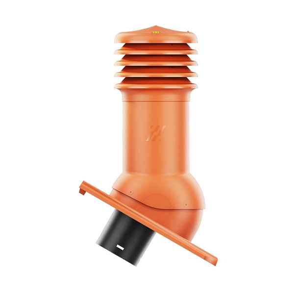 Větrací komín HiVent pro cementovou střešní krytinu Planum 125 mm Cihlový
