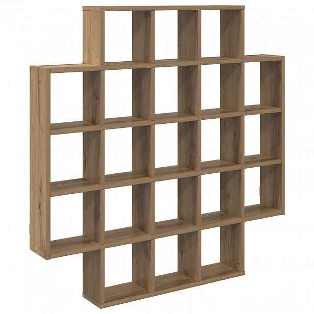 vidaXL Nástěnná polička Dub artisan 100 x 13 x 100 cm Kompozitní dřevo