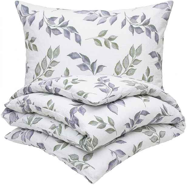 4Home Krepové povlečení Soft Leaves, 160 x 200 cm, 70 x 80 cm