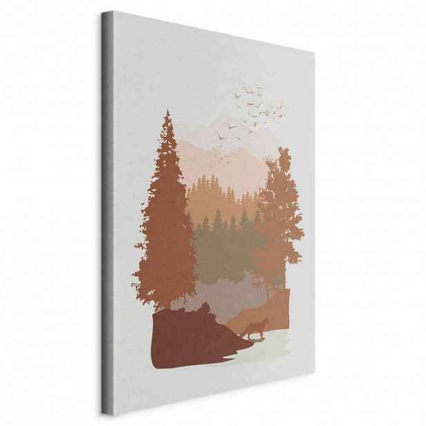 artgeist MALBA NA PLÁTNĚ, Landschaft und Natur, abstraktní, hory, podzim, 40/60/1,2 cm