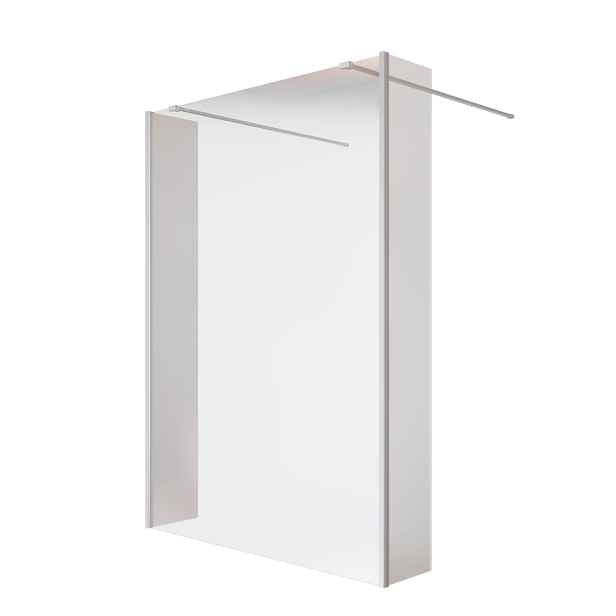 BESCO Walk-in sprchový kout AVEO DUE s možností pevných bočních stěn — Barva rámu - Chrom/Leštěný hliník (ALU), Pevná stěna - 2x pevná stěna 50 cm, Rozměr A - 100, Rozměr C - 195, Výplň - Čiré bezpečn