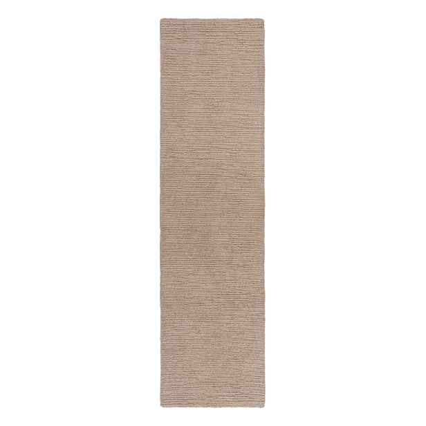 Béžový ručně tkaný vlněný běhoun 80x230 cm Harris Boucle – Flair Rugs