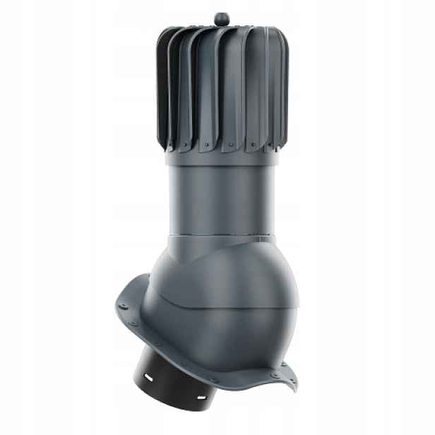 Rotační krb Rotoline pro plechovou střešní krytinu, profil W, 150 mm, antracitový