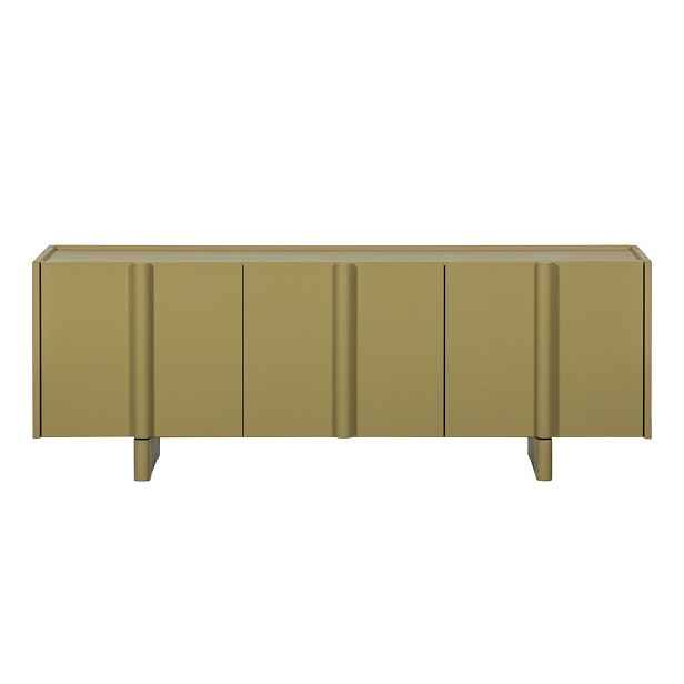 Zelený TV stolek z borovicového dřeva 152x53x46 cm Basu – WOOOD