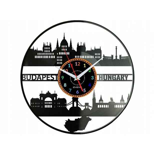 Budapešť Dárek Originální dekorace do domu Hodiny z vinylové desky