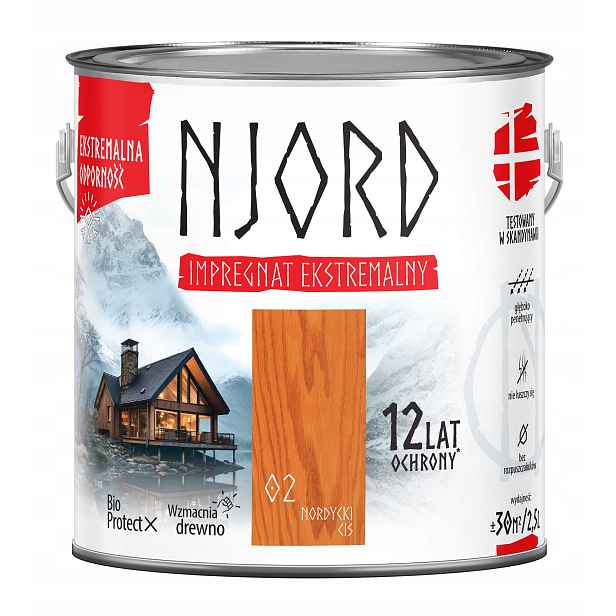 Njord Extrémní Ochranná Impregnace Na Severské Dřevo Cis 2,5 L