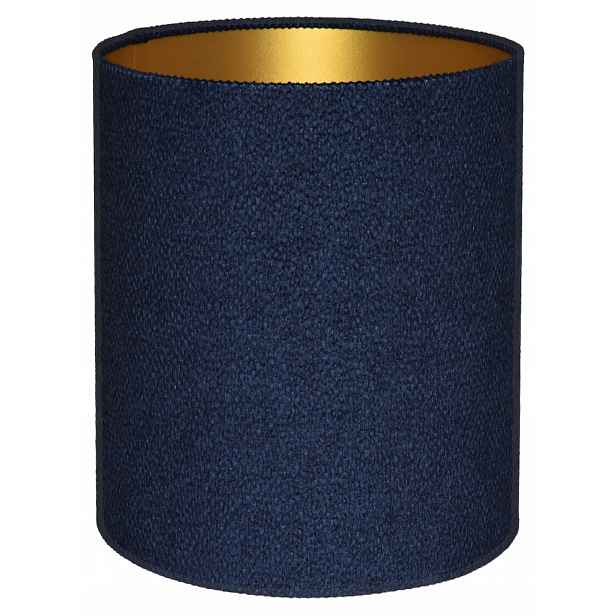 Stínidlo pro závěsnou stojací lampu Válec 13/15 cm E27 Tmavě modrá zlatá Arezzo