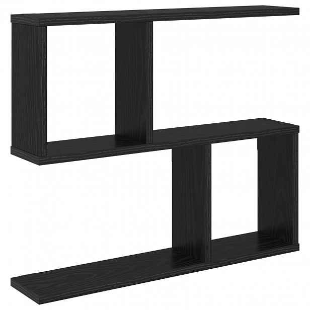 vidaXL Nástěnná polička Černý dub 60 x 12 x 50,5 cm Kompozitní dřevo