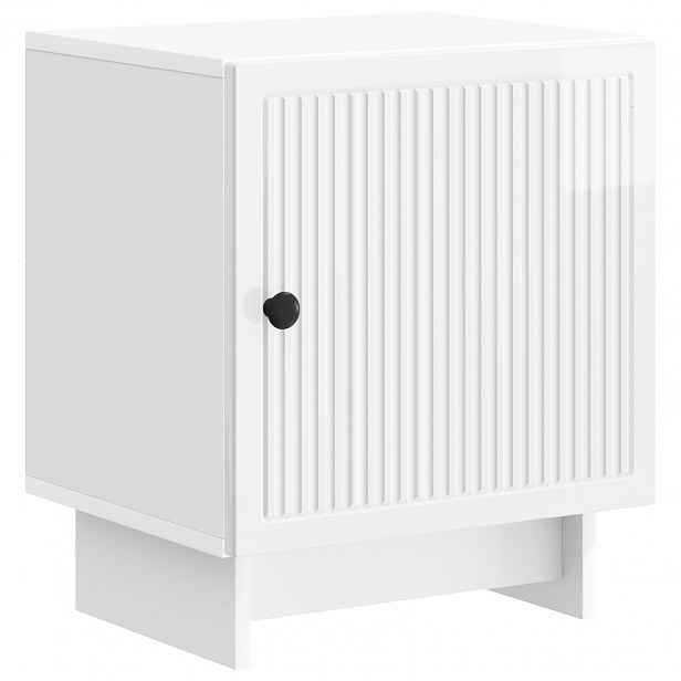 vidaXL Noční skříňka Bílá s vysokým leskem 43 x 34,5 x 50 cm