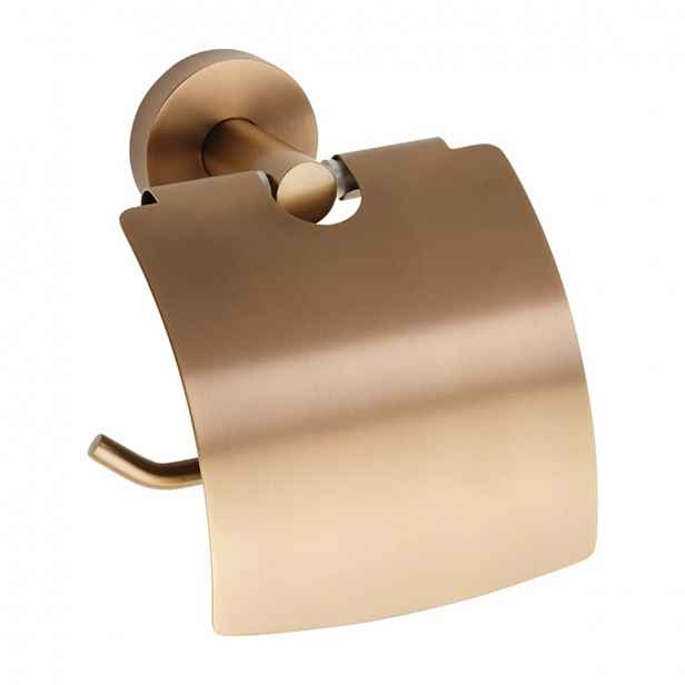 Držák toaletního papíru Bemeta AMBERs krytem Coffe-Gold 155112012