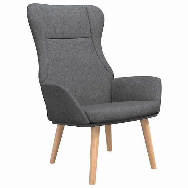 vidaXL Relaxační židle tmavě šedá textil