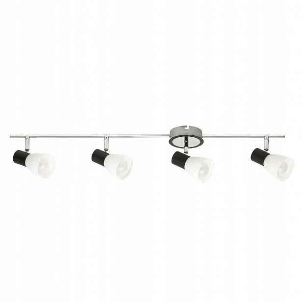 Klasická stropní lištová lampa reflektor chrom