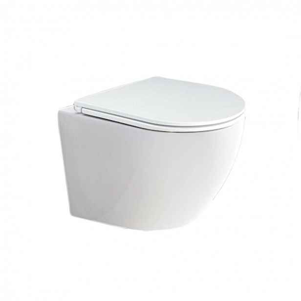 Mereo - Závěsné WC se sedátkem softclose, rimless, bílá VSD82S