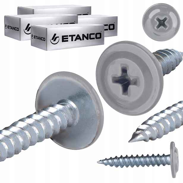 Podložkové vruty do dřeva 4,2 x 25 mm Ral 9006 1000 ks Etanco Gm-s