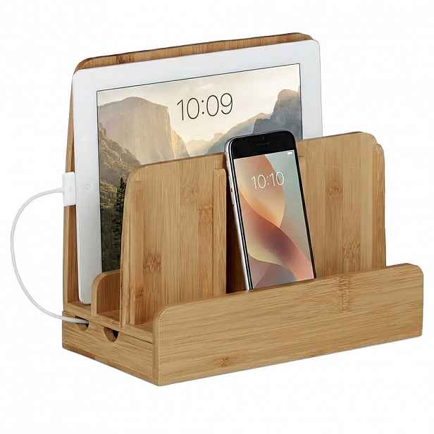 Relaxdays STANICE Bambus pro 5 zařízení
