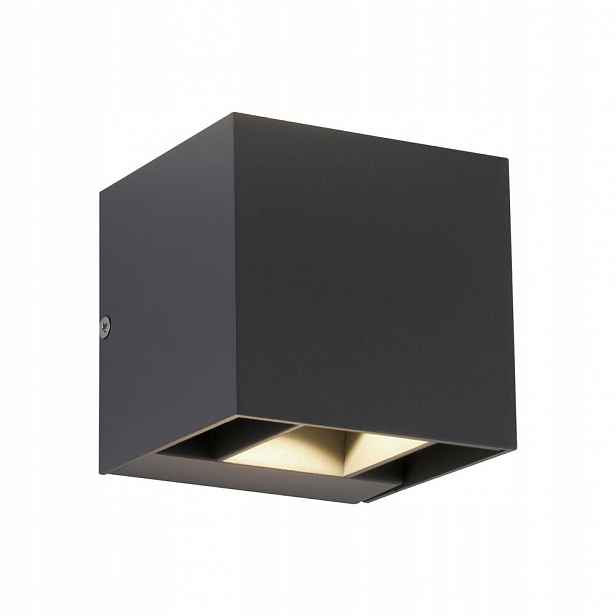 Led nástěnné svítidlo Up&Down Outdoor IP54 teplá bílá antracit barva Paul Neuhaus 10x10 cm
