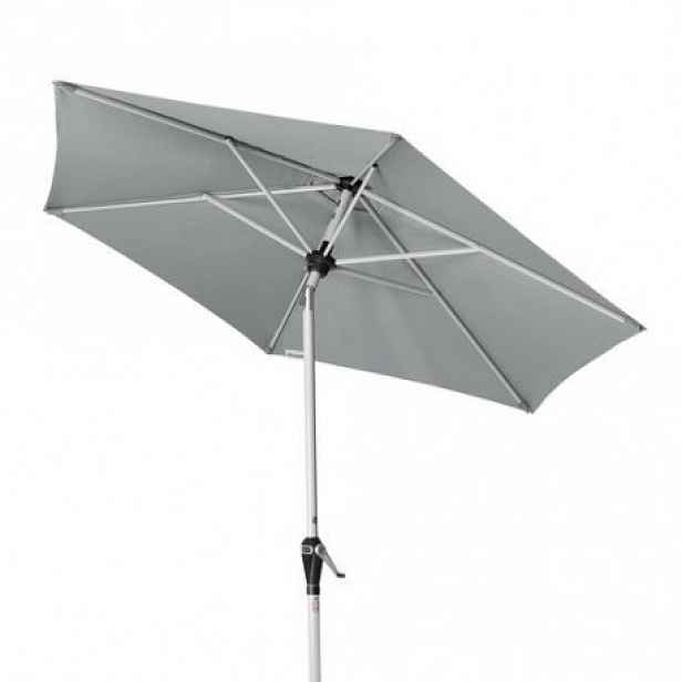Slunečník s automatickým naklápěním klikou Doppler ACTIVE 210 cm - světle šedý
