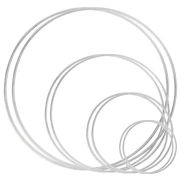 TEMU 8 velkých kovových kroužkových ozdob, dostupných v 5 velikostech: 15 cm, 20 cm, 25 cm, 30 cm. Tyto ozdoby lze použít k výrobě svatebních věnců,