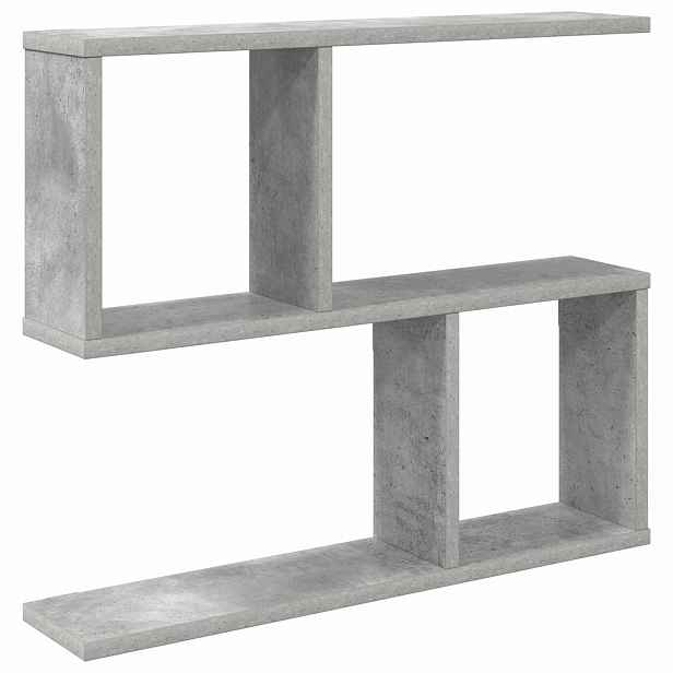 vidaXL Nástěnná polička Betonově šedá 60 x 12 x 50,5 cm