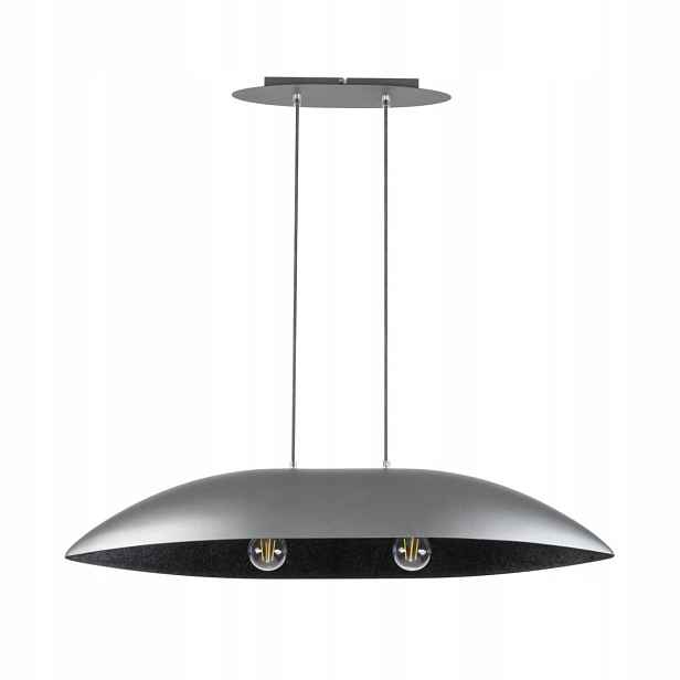 Závěsná lampa Stropní Svítidlo Gondola Stříbrná Moderní 2xE27 Metal Sigma Lighting