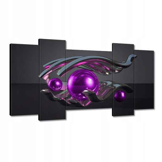 Obrazy 120x65 Fialové koule