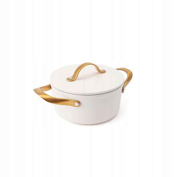 Elmich Nepřilnavý keramický hrnec Zen Ø 18 cm (2 l) krémovo zlatá