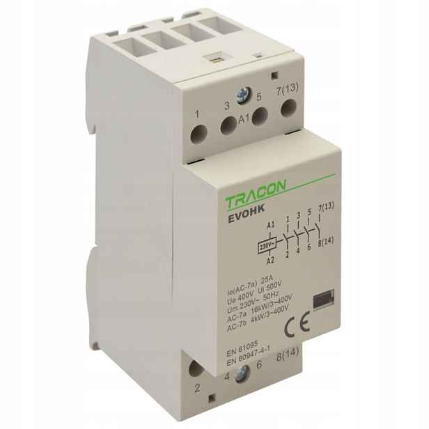 Instalační stykač 230V 25A 4NO EVOHK4-25