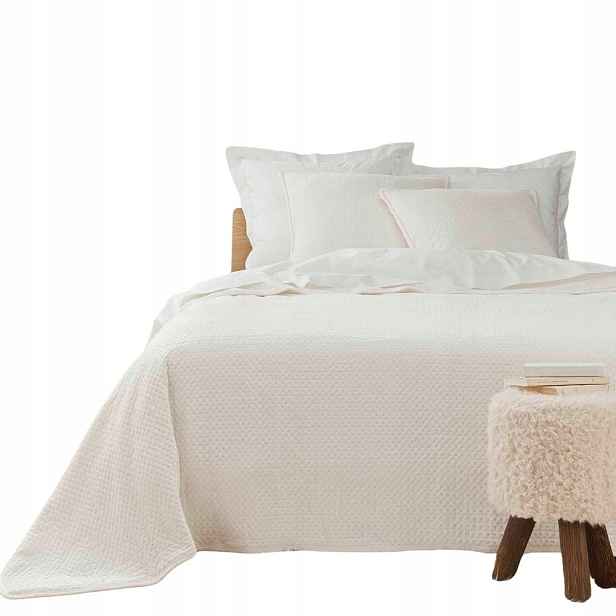 Přehoz Na Postel Polyester 220 X 240 CM Se 2 Povlaky Ecru