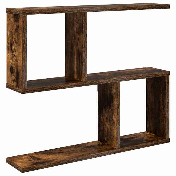 vidaXL Nástěnná polička Kouřový dub 60 x 12 x 50,5 cm Kompozitní dřevo