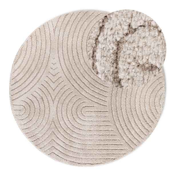 Béžový kulatý koberec ø 160 cm Panglao New York Taupe – Elle Decoration