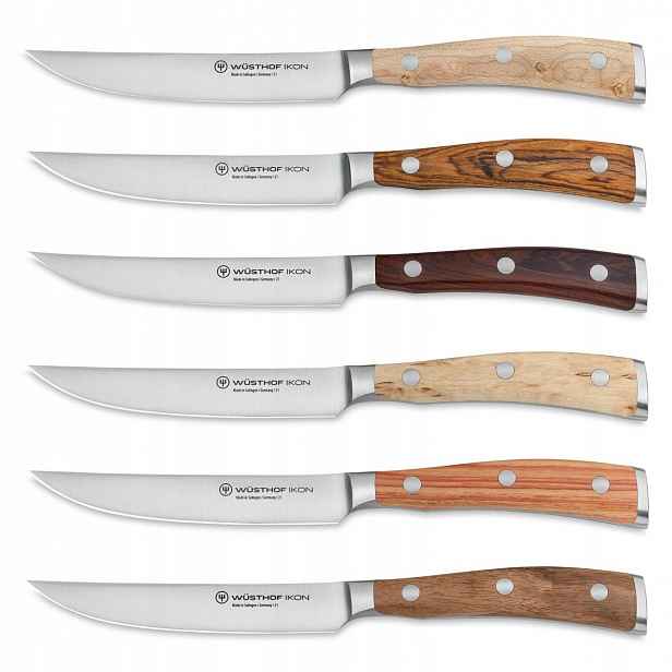 Ikon Sada 6 steakových nožů 12 cm v kožené tašce Wüsthof