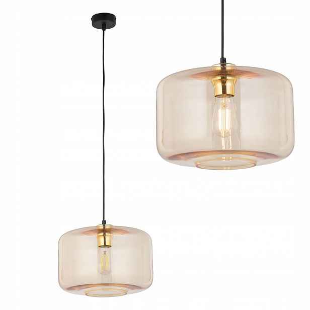 Lustr Závěsná lampa Kov Černá E27 15W Moderní Alma Tk Lighting
