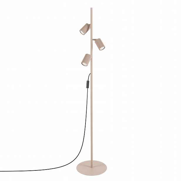 Podlahová lampa trojitá, módní kašmírová Karbon 3 taupe Sollux