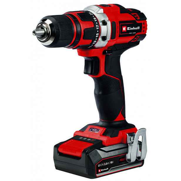 Aku vrtací šroubovák Einhell TE-CD 18/40 Li +69, 1× 2,5 Ah