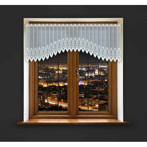 Dekorační vitrážová žakárová záclona THOSUND 60 bílá 300x60 cm (cena za vrchní díl) MyBestHome