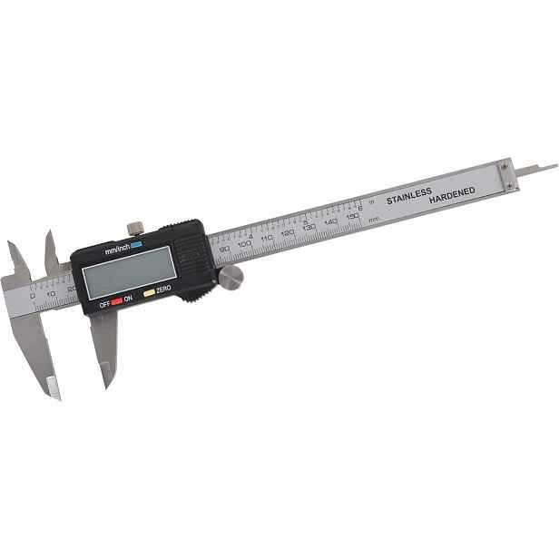 Elektronické posuvné měřítko 150 mm 20513 je vyrobeno z z nerezové oceli