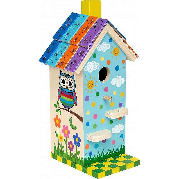 Hnízdní Budka Diy Na Malování Pro Děti Dřevěná S Kladivem 20 Dílků