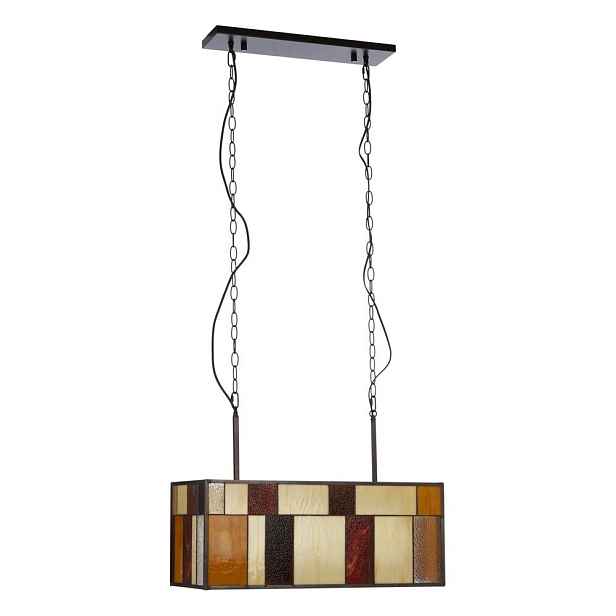 Kovové závěsné svítidlo se skleněným stínidlem Waldorf – Premier Housewares