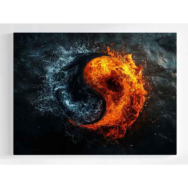 Plakát Yin Yang Oheň Voda Harmonie Rovnováha Zen 100x75