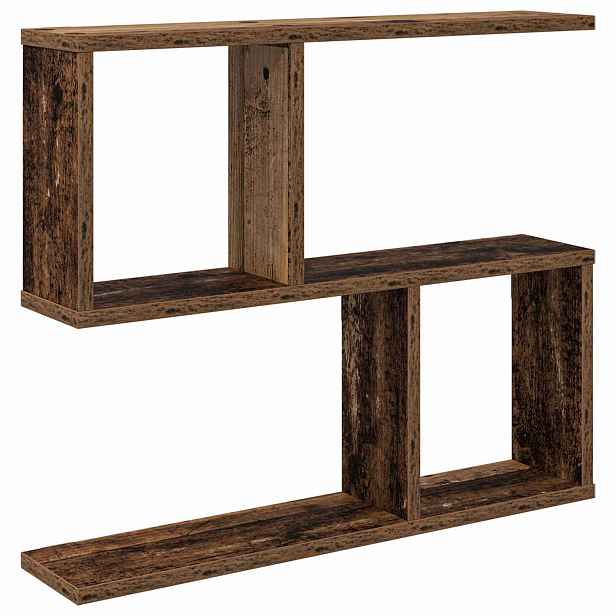 vidaXL Nástěnná polička Staré dřevo 60 x 12 x 50,5 cm Kompozitní dřevo