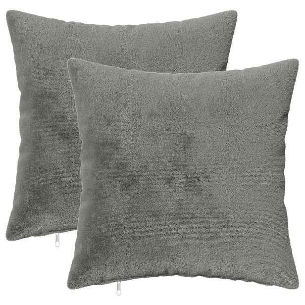 vidaXL Povlak na polštář 2 ks HEERLEN Tmavě šedá 50 x 50 cm Flanel