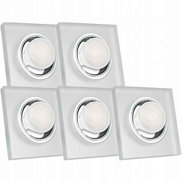 5 X Skleněná Zapuštěná Lampička S Velmi Silným Sklo 5W Led Žárovka