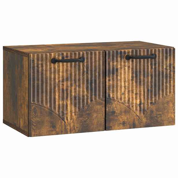 vidaXL Nástěnná TV skříň Nástěnný Kouřový dub 59,5 x 31 x 30 cm