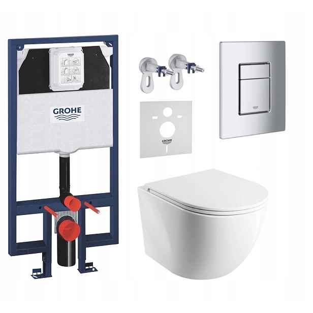 7v1 Wc Set, Stelaz Grohe Slim, Wc Mísa Omnires Tornado, Tlačítko