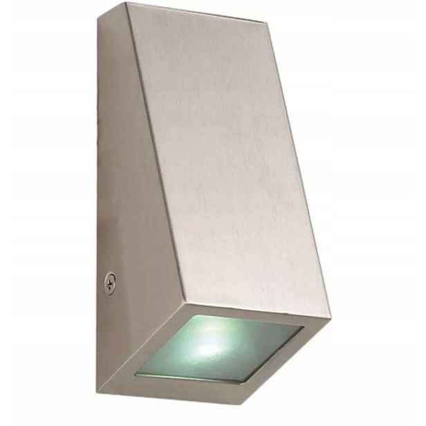Venkovní nástěnná lampa z nerezové oceli IP44 stříbrná GU10 max 35 wattů