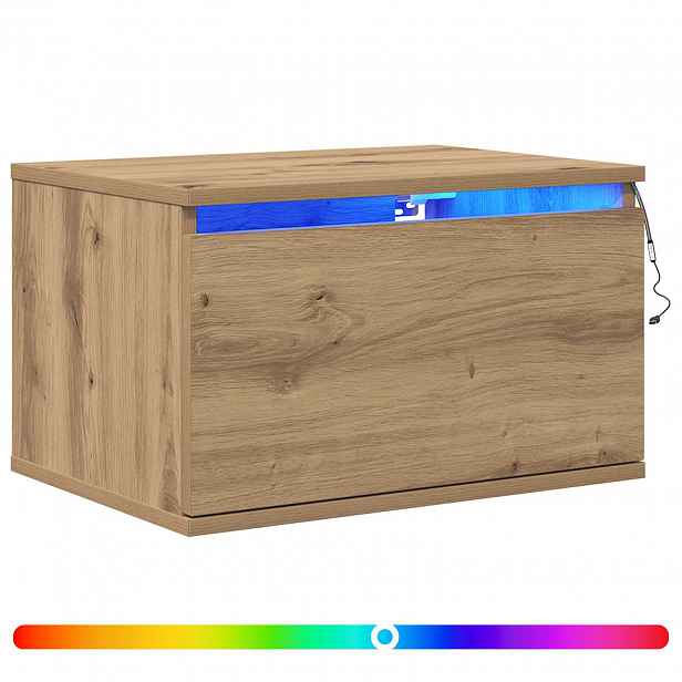 vidaXL Nástěnná noční skříňka 2 ks Artisanový dub 50 x 36 x 30 cm